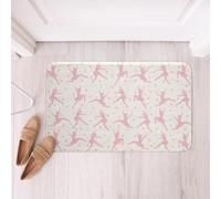 Homemissing Alfombrillas de baño de bailarina rosa para niñas y niños, 16 x 24 pulgadas, accesorios de baño de ballet, decoración de habitación, silueta de baile, princesa, bailarinas, alfombras de