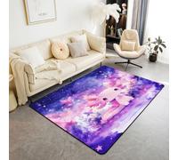 Homemissing Bonita alfombra de área de ajolote de 150 x 200 cm, diseño de salamandra de dibujos animados, para sala de estar, para niños, niñas, dormitorio, kawaii, decoración de vida marina del