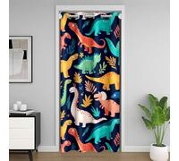 Homemissing Cortina de privacidad para armario de niños, 132 x 203 cm, diseño de dinosaurios de la selva, animales salvajes, vida silvestre, separador de habitaciones, para mujeres y hombres, 30%-50%