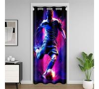 Homemissing Cortina de privacidad para puerta de fútbol, 132 x 203 cm, para niños, niñas, jugadores de fútbol, cortina divisora de habitación, para juegos, deportes, armario, cubierta de balón de