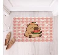 Homemissing Cutes Capybara - Tapetes de baño con diseño de animales de 50 x 81 cm, diseño de cuadrícula de diamante, a cuadros, accesorios de baño