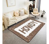 Homemissing Howdy - Alfombra de área de 150 x 200 cm para dormitorio, rústico, sala de estar, suave, antideslizante, decoración del salvaje oeste de Texas, alfombra de interior para el hogar, el