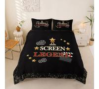 Homemissing Juego de funda de edredón tamaño Super King con leyenda de película para niños y niñas, amantes del cine, decoración de dormitorio, 3 piezas