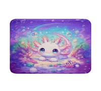 Homemissing Lindas alfombras de baño con diseño de ajolote, Kawaii, Ocean Sealife, dibujos animados, salamandra, accesorios de baño, los mejores regalos de ajolote, felpudos de suelo, 40,6 x 60,9 cm