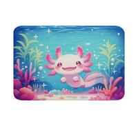 Homemissing Lindas alfombras de baño con diseño de ajolote, salamandra de dibujos animados, Kawaii, Ocean Sealife, accesorios de baño, los mejores regalos de ajolote, felpudos de piso de 20 x 32