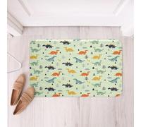 Homemissing Lindas alfombras de baño de dinosaurios de dibujos animados, accesorios de baño de animales salvajes, accesorios de baño de dinosaurios de la selva, felpudos de suelo, 16 x 24 pulgadas