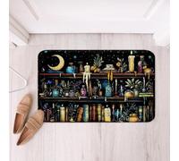 Homemissing Magic Bookshelf - Alfombras de baño de microfibra de 16 x 24 pulgadas, tapetes de baño de brujería, antideslizantes, vintage, biblioteca, accesorios de baño, libros, felpudos de suelo