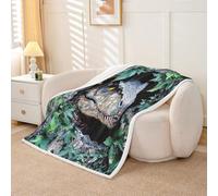 Homemissing Manta con temática de dinosaurio, estilo camuflaje, forro polar suave, acogedora, acogedora, cálida, de animales salvajes, tamaño Queen, 90 x 90 pulgadas, para cama, sofá, sala de estar