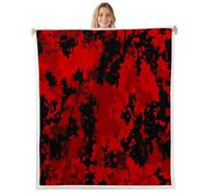 Homemissing Manta de forro polar de camuflaje para cabaña o casa de campo rústica, manta Sherpa para niños, mujeres y hombres, felpa mullida para bebé, 30 x 40 pulgadas, casa de campo para cama, sofá