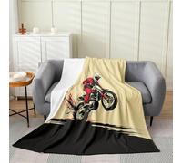 Homemissing Manta de franela de forro polar para motocross, individual de 50 x 60 pulgadas, manta de forro polar para niños, mujeres y hombres, decoración de dormitorio temática de carreras de