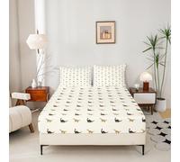 Homemissing Sábana bajera ajustable con 1 funda de almohada, tamaño individual, diseño de dinosaurio de la selva, bolsillo profundo de 16 pulgadas, ropa de cama con estampado de dinosaurios salvajes