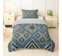 Homemissing Southwest Native Design - Juego de edredón para todas las estaciones, diseño geométrico del suroeste, ropa de cama tribal para niños, tamaño doble, decoración de dormitorio occidental