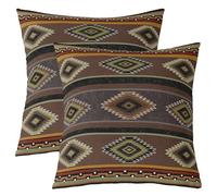 Homemissing Southwestern - Juego de 2 fundas de almohada decorativas geométricas bohemias de 60 x 60 cm, diseño de nativos americanos del suroeste, para mujeres y hombres, decoración tribal