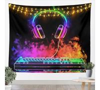 Homemissing Tapiz grande para auriculares de jugador, 147 x 200 cm, para niños, niñas, adolescentes, teclado, para colgar en la pared, moderno controlador de consola de juegos, tapices para decoración