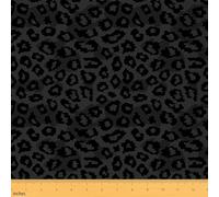Homemissing The Yard - Tela con estampado de leopardo negro, 184 x 150 cm, tela impermeable para exteriores, tela de tapicería de animales safari para sillas al aire libre (sin pelo real)
