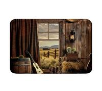 Homemissing Western Country - Alfombras de baño rústicas con diseño de vaquero del salvaje oeste, accesorios de baño, felpudos de piso vintage, 20 x 32 pulgadas, microfibra suave