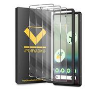 HOMEMO Protector de Pantalla para Google Pixel 6a 3 Piezas, Marco De Instalación, Soporte Desbloqueo Huellas, 9H Dureza, Antihuellas, HD Clara, Sin Burbujas