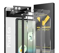 HOMEMO Protector De Pantalla Para Google Pixel 6a - Kit 2 Protectores Pantalla Y 2 De Lente, 1 Marco De Instalación, 0.33MM, Dureza 9H, Soporte Desbloqueo Huellas, Cristal Templado Para Pixel 6a 5G-1