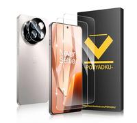 HOMEMO Protector de Pantalla para OnePlus 13R 5G, Película de Vidrio Templado 2 Piezas+ Protector de Lente de Cámara 2 Piezas, 9H Dureza, Antihuellas, HD Clara, Sin Burbujas, Anti-Scratch