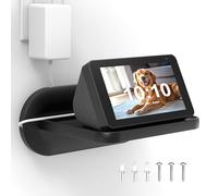 HomeMount Soporte de Pared para Google Nest Hub (1ª y 2ª generación) / Echo Show 5 (1ª y 2ª y 3ª generación), Estante Inteligente para Ahorro de Espacio, fácil instalación, diseño Elegante (Negro)