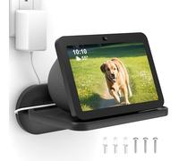 HomeMount Soporte de Pared para Google Nest Hub MAX/Echo Show 8 y Varios Dispositivos, Soporte de Altavoz Que Ahorra Espacio con gestión de Cables, instalación Segura con Tornillo