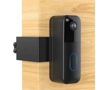 HomeMount Soporte de puerta para timbre de video Blink 1 y 2, soporte sin taladrar sin pegamento con placa de seguridad antirrobo, fácil de instalar, se ajusta a puertas de apertura interior, 32-62 mm