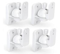 HomeMount Soportes de Pared para Altavoz, Kit de Soportes de Pared para Altavoces envolventes y estanterías, soporta hasta 8 Libras (2 Pack-Blanco)