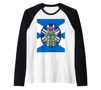 Homenaje a Escocia y Día de San Andrés Camiseta Manga Raglan