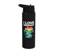 Homenaje al arte del paisaje de Alemania I Love Stainless Steel Insulated Water Bottle