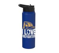 Homenaje al casco I Love Firefighters Stainless Steel Insulated Water Bottle
