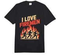 Homenaje al héroe del Bombero I Love Firemen Comfort Colors Adult Heavyweight T-Shirt