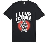 Homenaje heroico al Bombero I Love Firefighters Comfort Colors Adult Heavyweight T-Shirt
