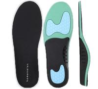 HOMENATUR Plantillas Gel Hombre Trabajo Mujer - Gel+TPU+PU - Uso Diario Calzado Deportivo - Diseño Transpirable - Cuidado de Pies - Silicona Foam Memory Alivio Taloneras - Padel Ciclismo (41-42)