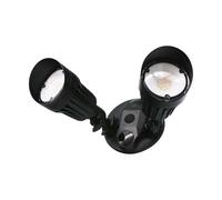 HOMEnhancements LED Black 2-Light Bullet Flood Light Site Landscape Double Outdoor Flood Exterior Light Fixture Spot Light 3000K Dual Head Light Fixture