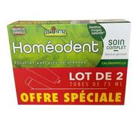 Homeodent Dentífrico Clorofila Cuidado Completo Dientes 2x75 ml