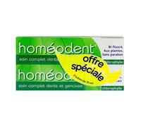 Homeodent Pasta dentífrica completa para el cuidado de los dientes y las encías con clorofila 2x75ml
