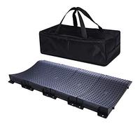 Homeon Wheels Tire Saver Ramps Anti-Slip Pads Design| Car Tire Wheel Ramps for Flat Spot and Flat Tire Prevention| Tire Savers for Storage| Carrying Bag| Easy to Store 4 Pack (WH-300) Black