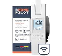HOMEPILOT - Enrollador cinta RolloTron Premium Smart | Motor eléctrico con pantalla para control cómodo persianas. Accesorio Smart Home - ¡compatible instalaciones posteriores! Capacidad carga: 45 kg