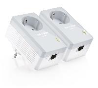 homeplug tp-link powerline 500mb pa4010pkit 1p ethernet pass-through kit de 2 unidades soporta multiples iptv streams