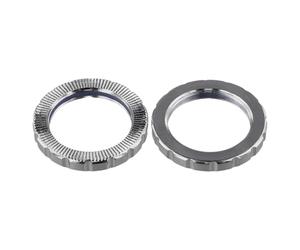 Homeponnew 2 piezas de bloqueo exterior de acero para tuerca de anillo para M420/M500/M600 E-para bielas de bicicleta, 31,5 mm ID, 43,8 mm OD, color plateado