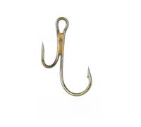 Homeponnew 20 anzuelos de pesca dobles de acero de alto carbono de 2 x 1 cm, 20 piezas de doble característica, hecho y tiene lomos tiene espinas y ojos grandes (2#)