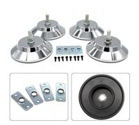Homeponnew 4 niveladores de patas de mesa de billar de 5 pulgadas, 4 piezas de metal para billar, por lo que es compatible con la mayoría de mesas. Hecho de metal resistente que puede soportar fuertes
