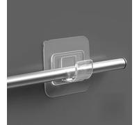 Homeponnew 4 soportes para barra de cortina, agarre ajustable para barras de 1,5 a 2,2 cm de diámetro, capacidad de carga de 5 kg, no requiere taladro, para ganchos de plástico ABS duraderos