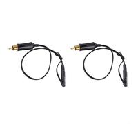 Homeponnew Adaptador de cable DIN a SAE para motocicleta BMW para transferencia de energía a lámparas auxiliares Hella Negro 12-24V 10A 35cm Cable para motocicletas BMW (2)