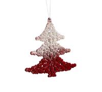 Homeponnew Adorno blanco con purpurina ideal para las vacaciones de Navidad. Cuenta con decoración festiva. Este colgante de Navidad añade un toque encantador a cualquier entorno festivo, mejorando la