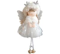 Homeponnew Adorno blanco, rosa, blanco. Tamaño: 9314,5 cm. Paquete de tela festiva para ideal para vacaciones de Navidad. Cuenta con un encantador diseño navideño con una encantadora figura navideña