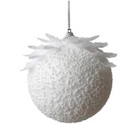 Homeponnew Adorno blanco y de 10 cm, estos adornos de espuma son duraderos e ideales para decoración de árbol de Navidad, elegante decoración de árbol de Navidad con atractivo festivo. Material de
