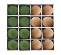 Homeponnew Adorno con 16 adornos en bolas rojas de 6 cm, 16 festivos ideales para las vacaciones de Navidad. Características: material elegante hecho de terciopelo de felpa, estas bolas de Navidad de