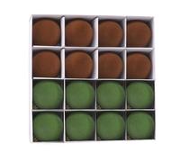 Homeponnew Adorno con 16 adornos en bolas verdes de 6 cm, 16 festivos, ideales para Navidad. Características: material elegante hecho de terciopelo de felpa, estas bolas de Navidad de 2.4 pulgadas