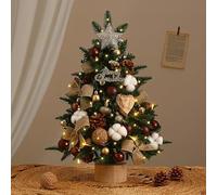 Homeponnew Adorno de 45 cm, ideal para vacaciones de Navidad. Cuenta con un tamaño compacto de 45 cm, este pequeño árbol de Navidad de escritorio es perfecto para espacios limitados, por lo que es un